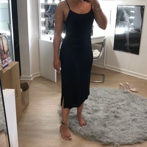 Summer black maxi dress